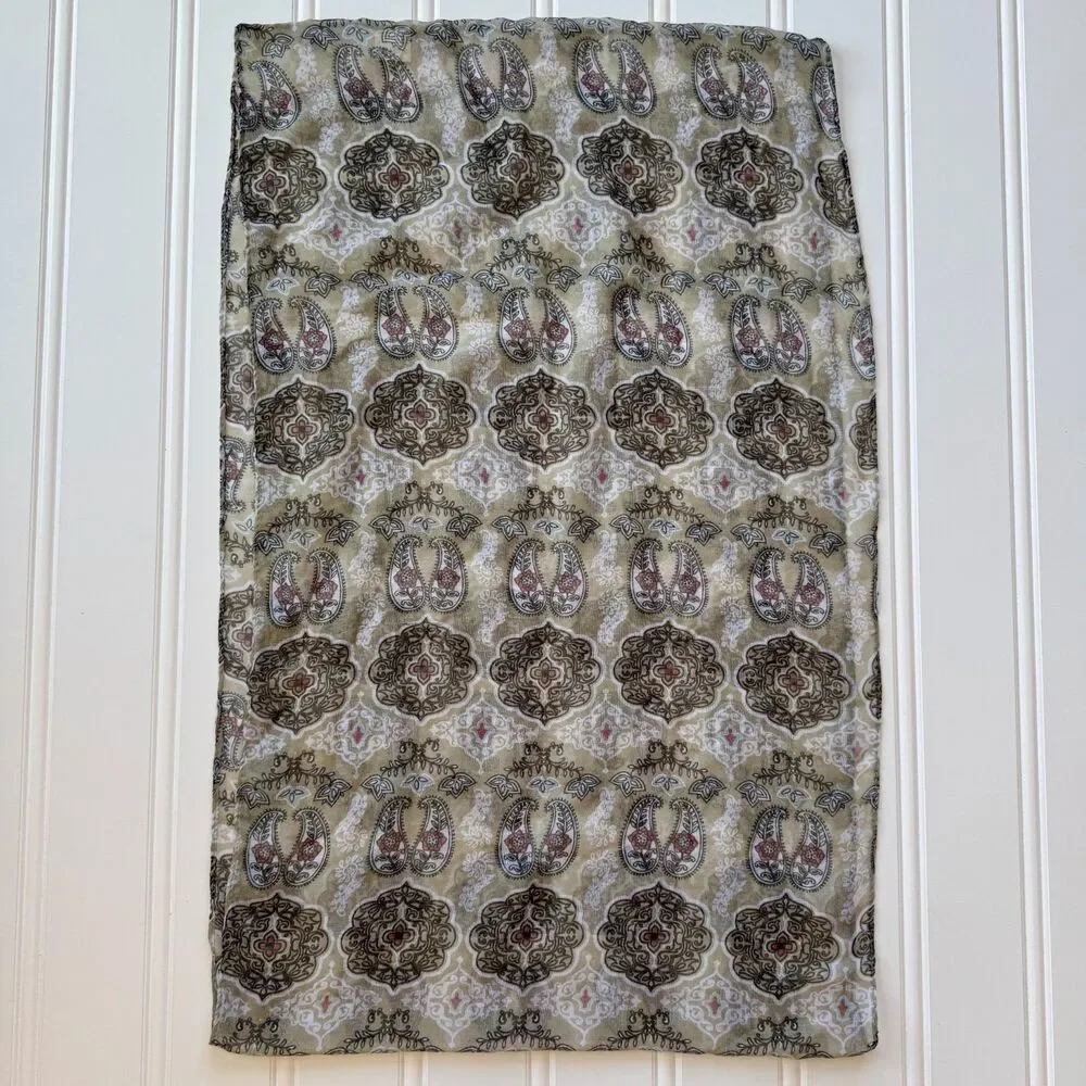 Brown Paisley Infinity Scarf | 68